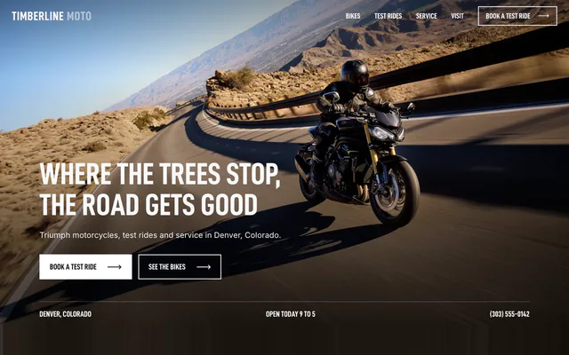 Timberline Moto, Tienda de motos