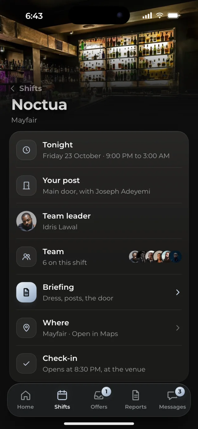 The Guardline app, Noctua