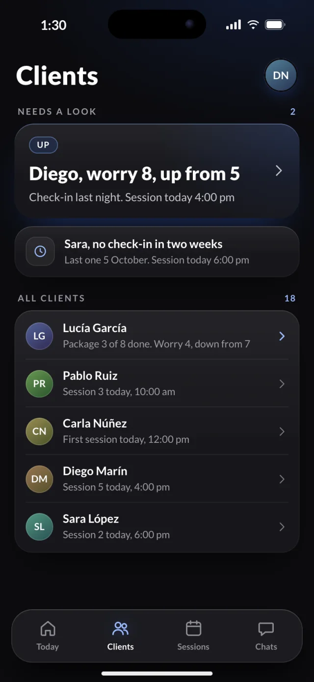 The Lumen app, Clients