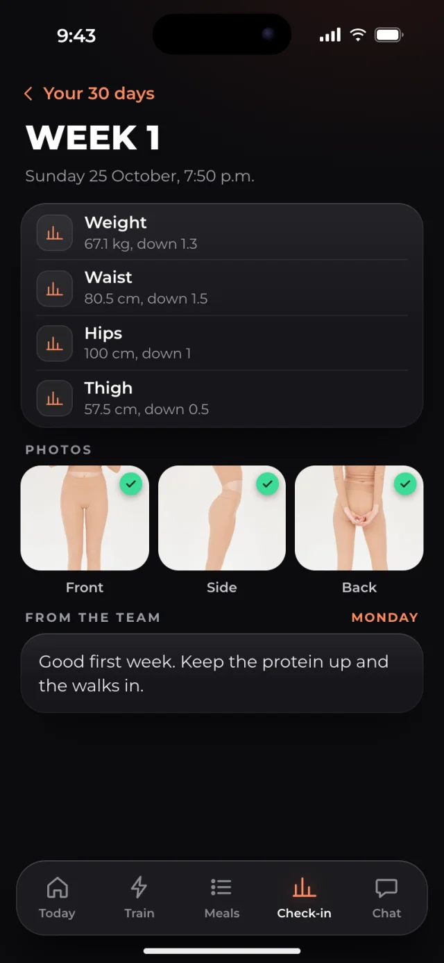 The Orbit app, Week 1