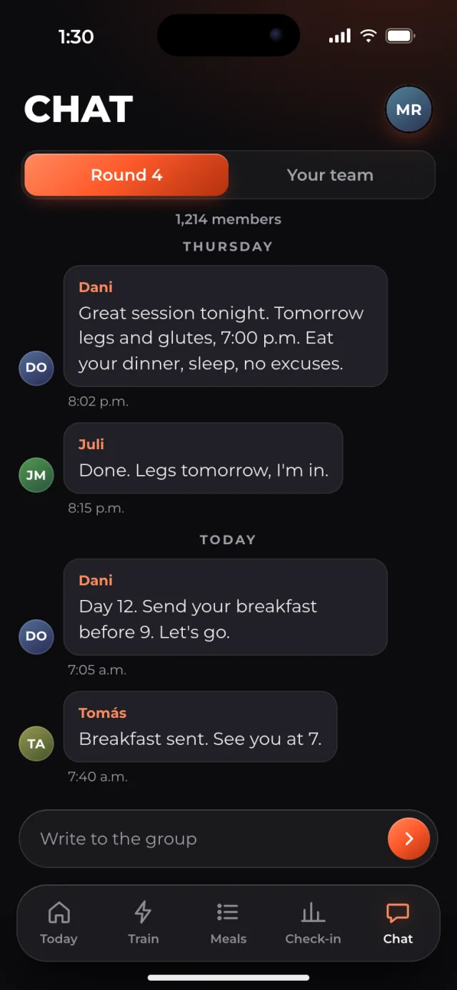 The Orbit app, Chat