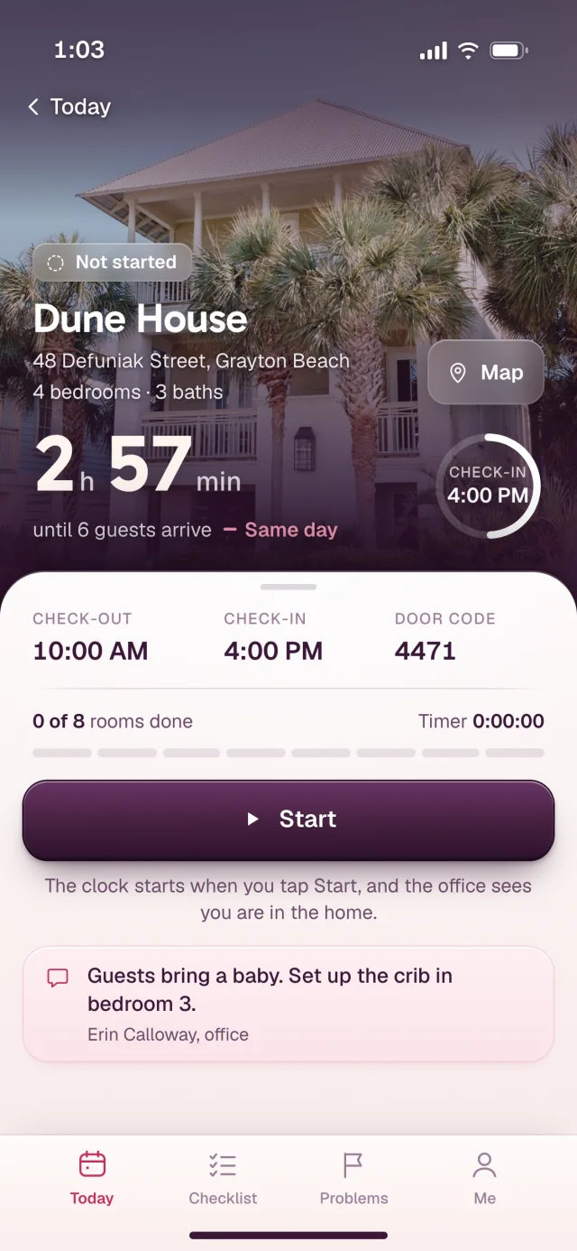 The Reset app, The home