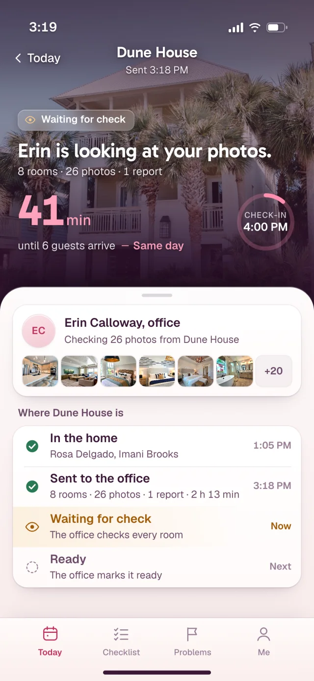 The Reset app, Waiting for check