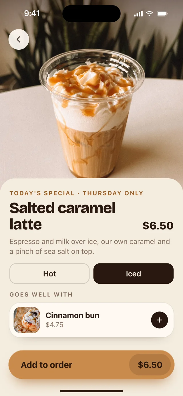 The Saltbean app, Today's special