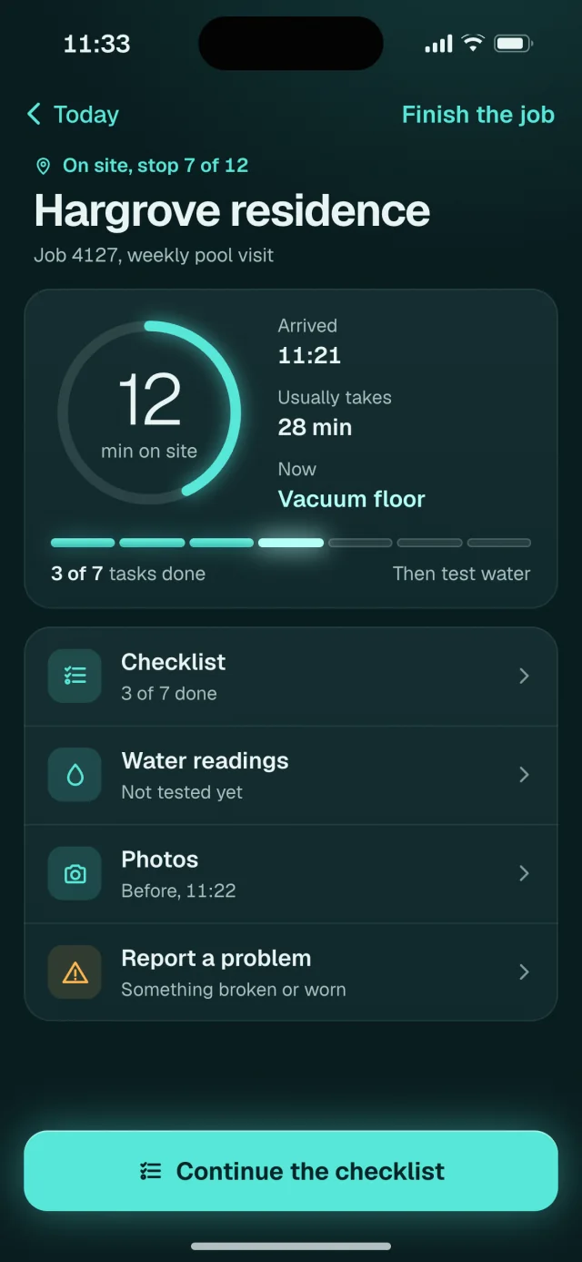 The Stillwater app, On site