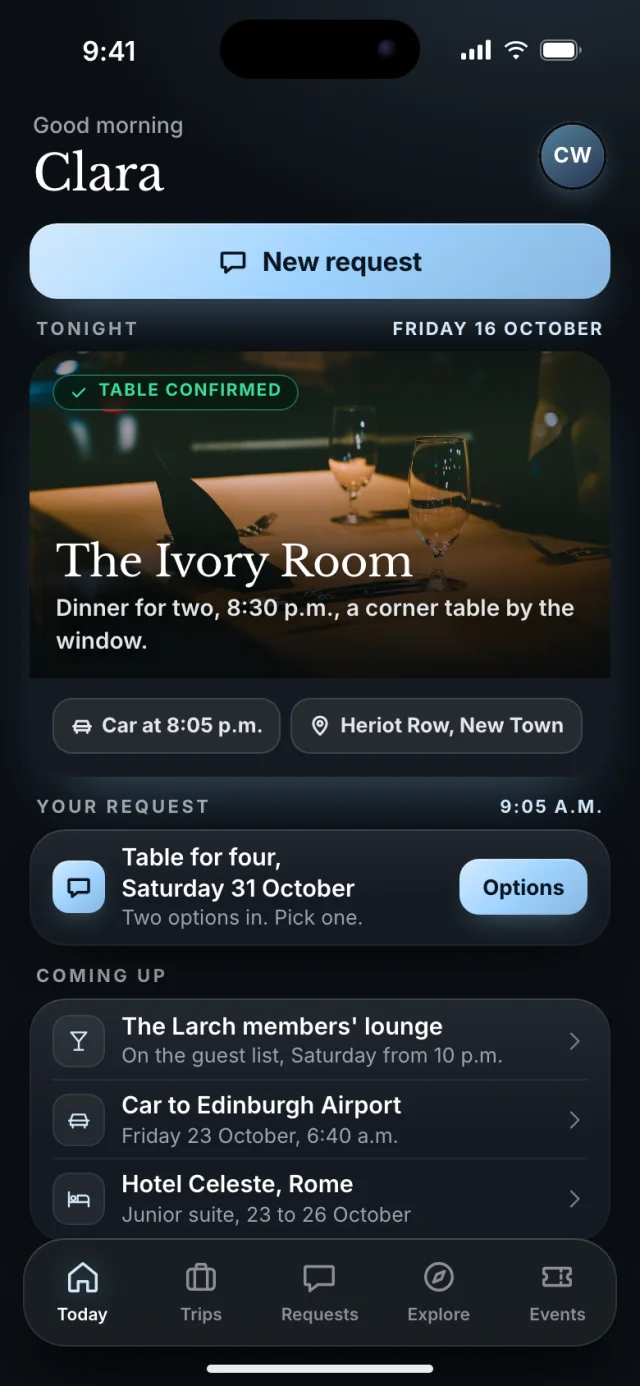 The Vantage app, Today