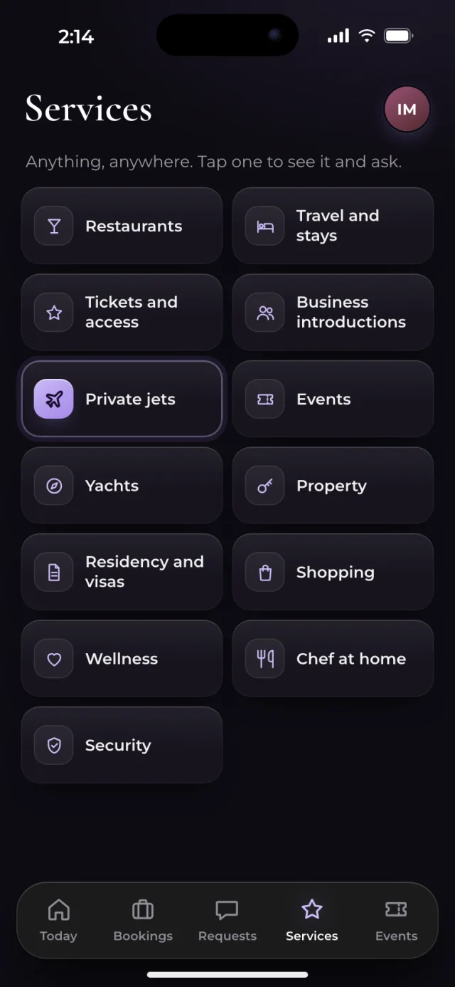 The Vauclair app, Services