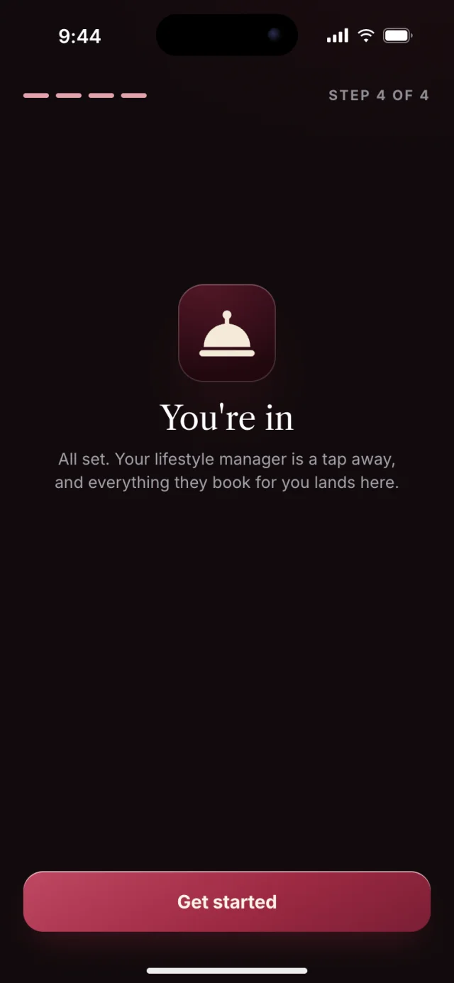 The Verbena app, You're in