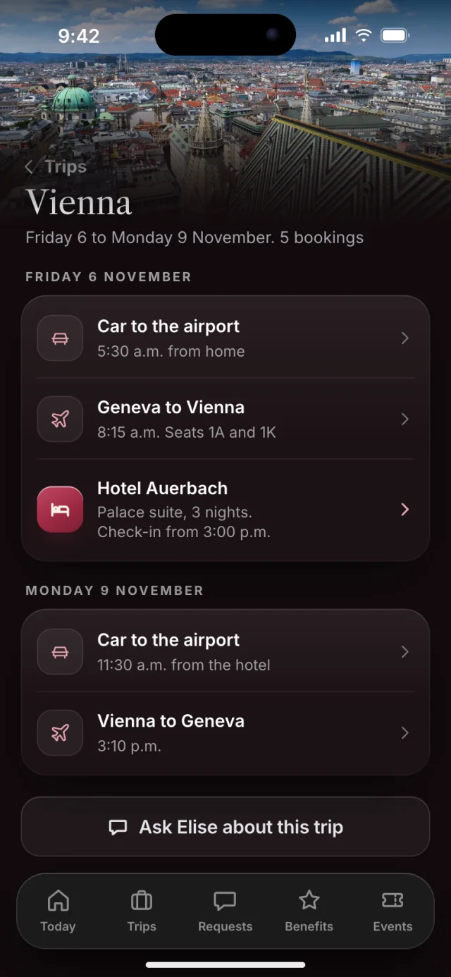 The Verbena app, Vienna
