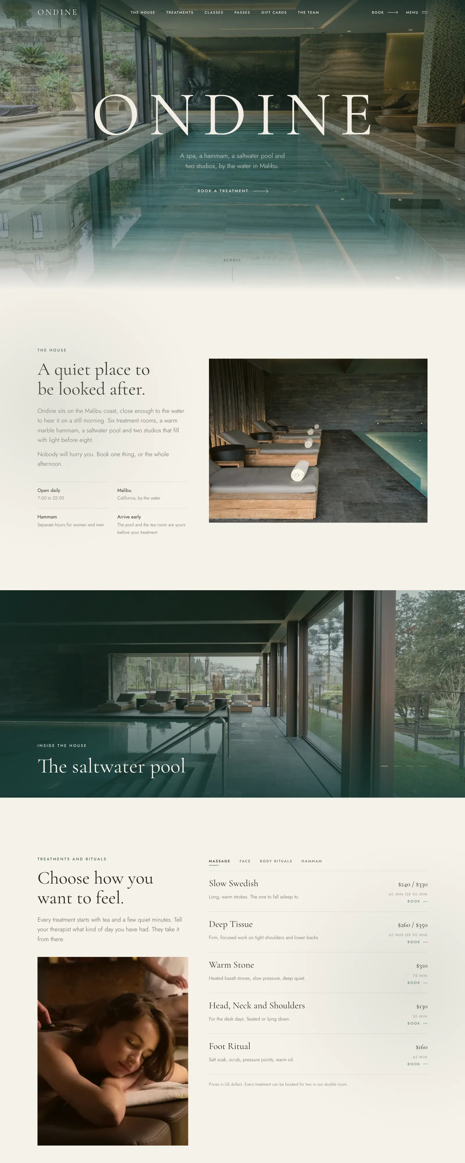 The Ondine website